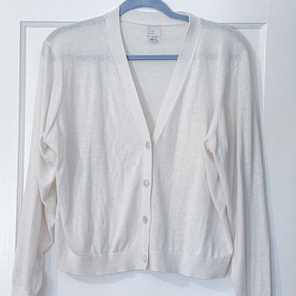 Lightweight White Cardigan - Picture 1 of 4